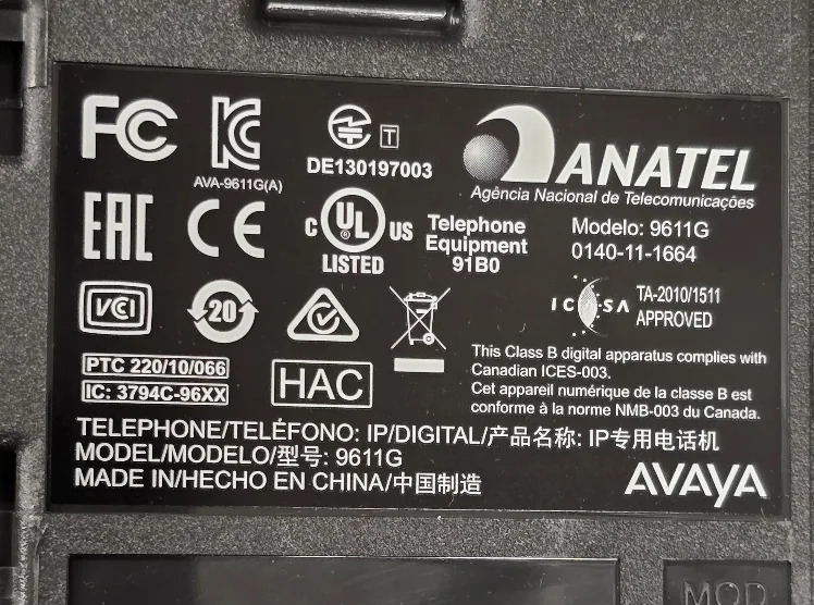 Avaya 9611G IP Phone image indicator(2)