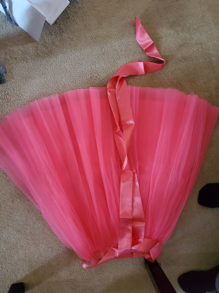 Pink Tutu Skirt with Satin Ribbon