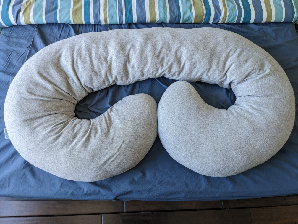 Grey U-shaped Pregnancy Pillow
