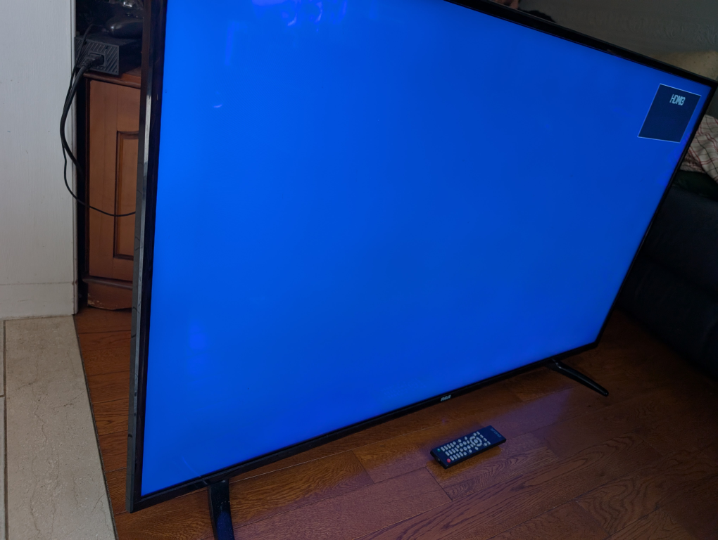 55 inch RCA TV with remote