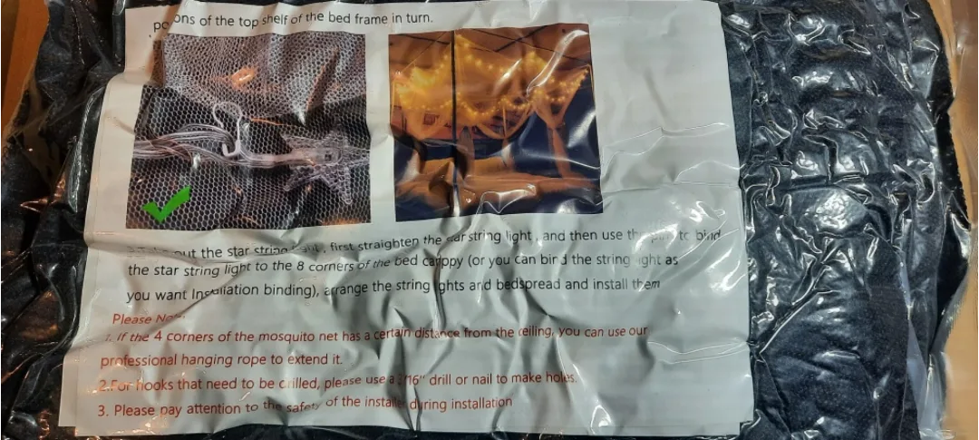 New Black Mosquito Net Bed Canopy image indicator(3)