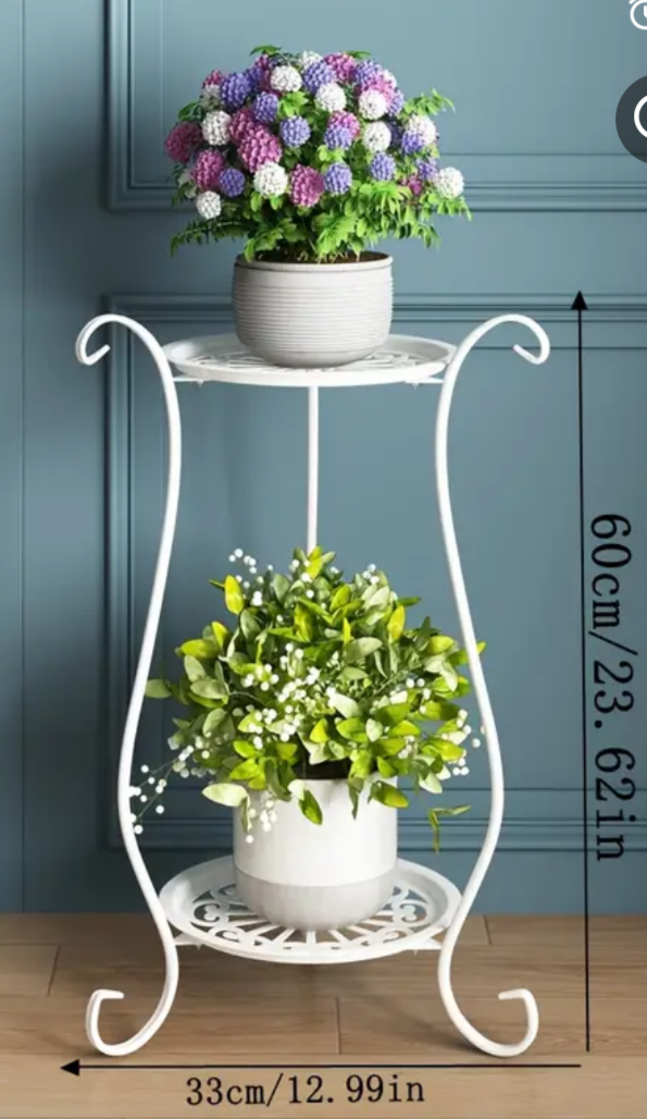 2 Tier Metal Plants Stand - photo 4