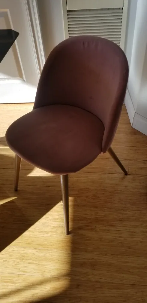 Modern Black Glass-Top Dining Table with Two Velvet Chairs image indicator(3)