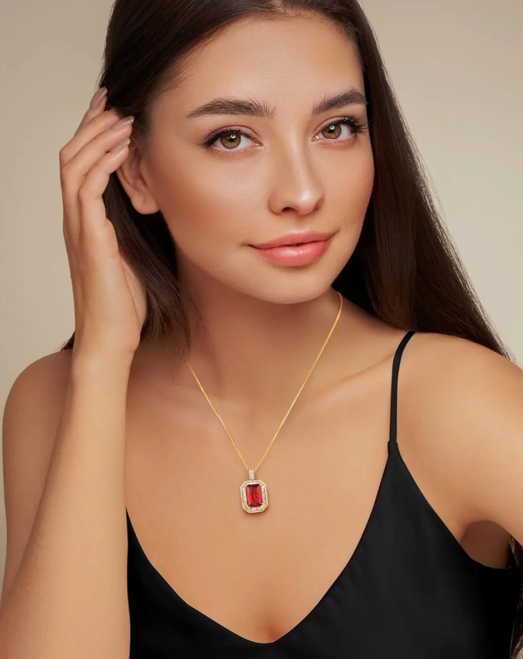 Birthstone Necklace 18K Gold Plated Sterling Silver Gift for Mom image indicator(5)