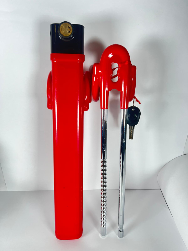 Red Steering Wheel Lock with Case - photo 2