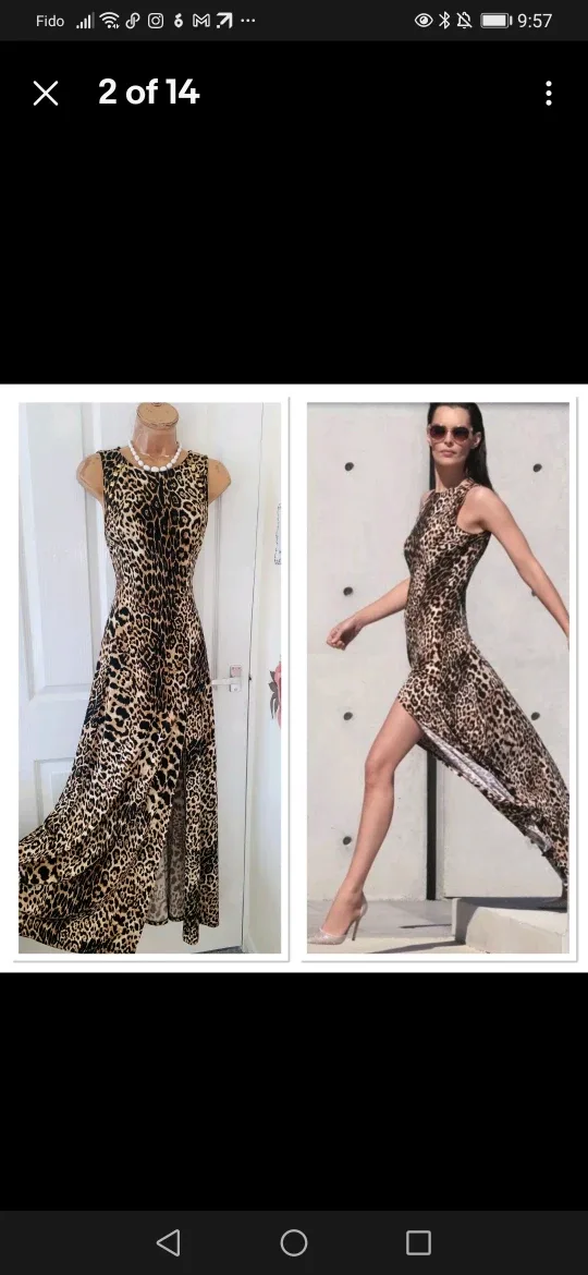 Joseph ribkoff s12 Stunning Leopard Print Maxi Dress image indicator(2)