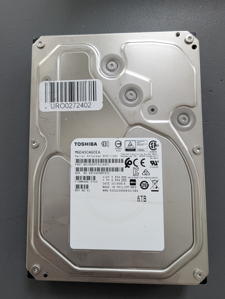 Toshiba 6TB 3.5 inch Internal Hard Drive - SAS