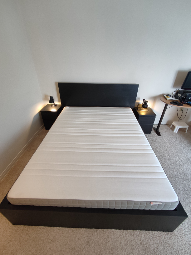 IKEA MALM Queen Bed Frame with Mattress