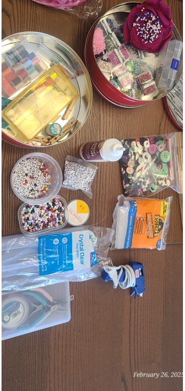 Craft Supplies Lot: Beads, Buttons, Thread, Glue Gun & More!