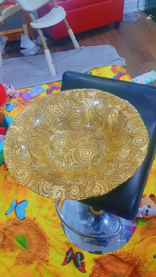 Large Decorative Gold Bowl image indicator(2)