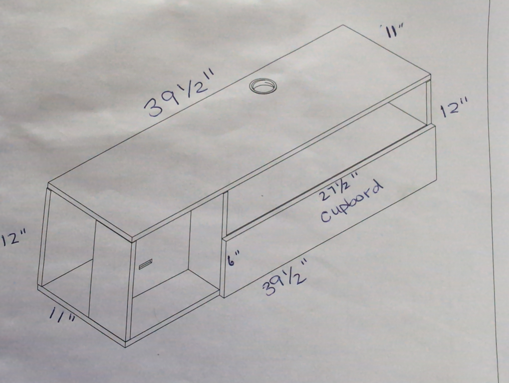 White Floating TV Stand Media Console - photo 3