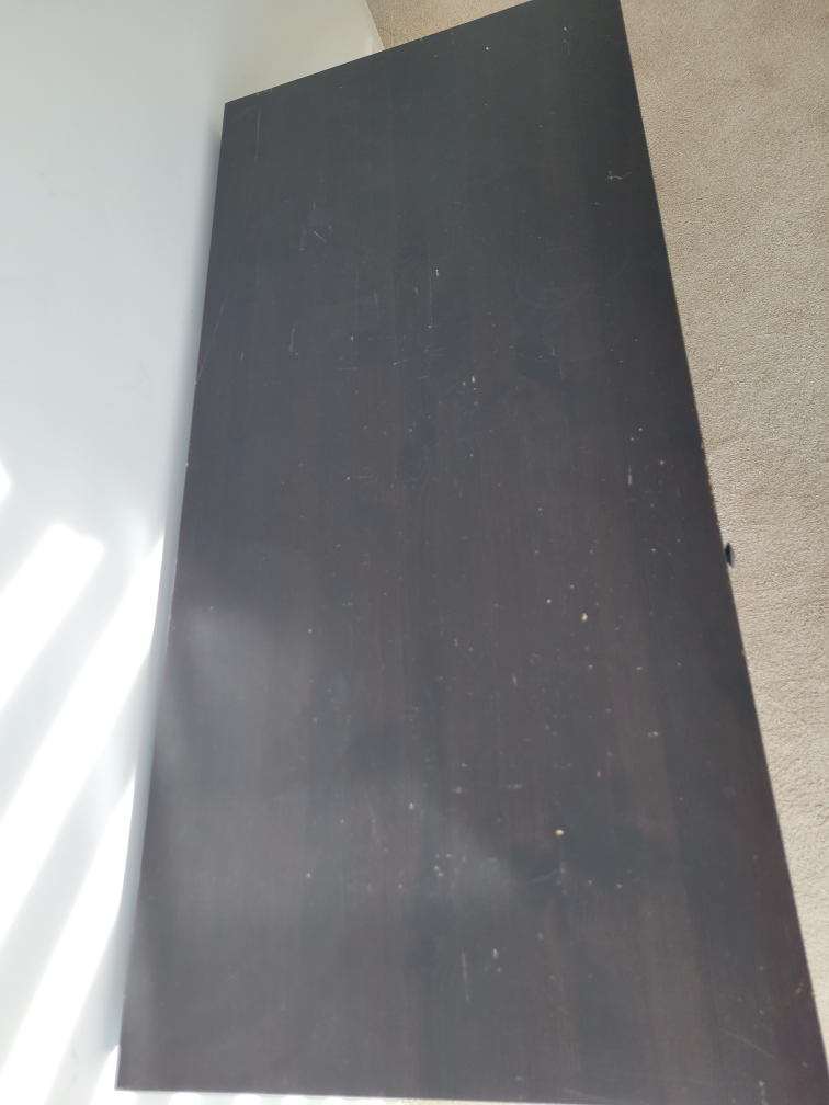 Black IKEA Desk with Cabinet - photo 4