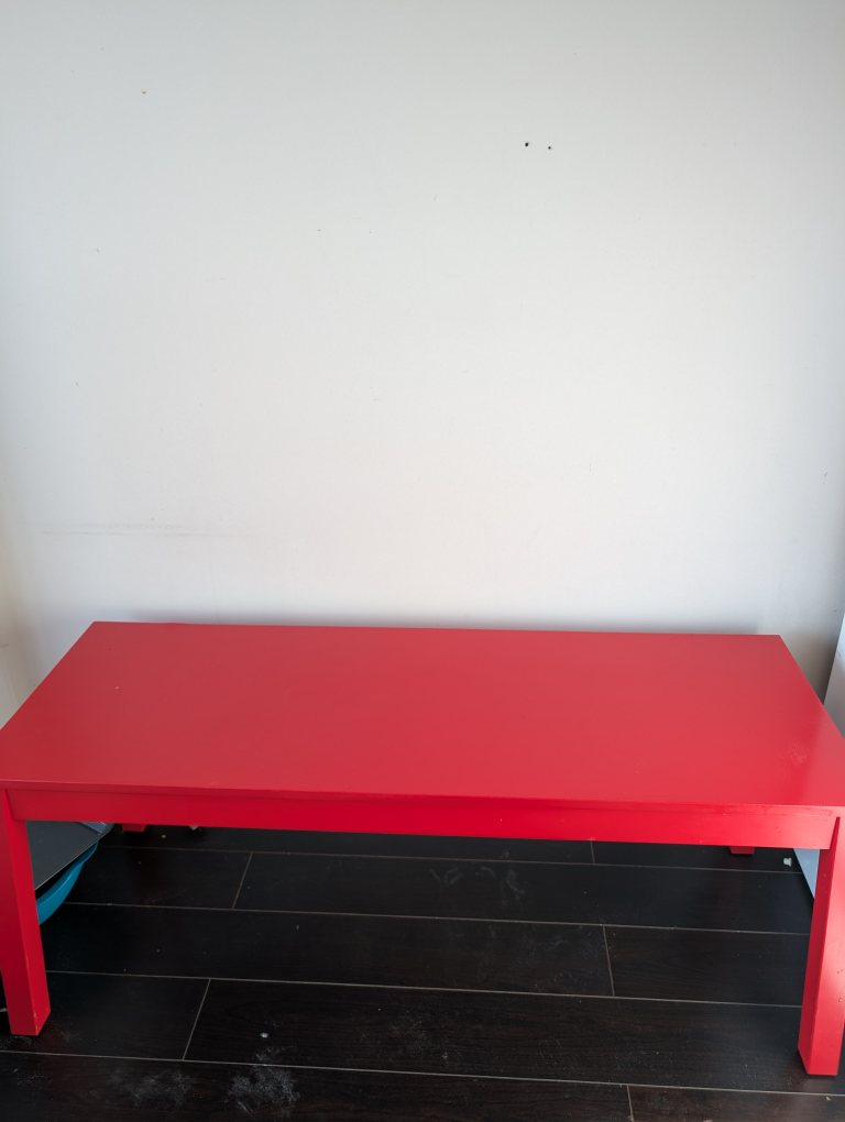 red table wooden
