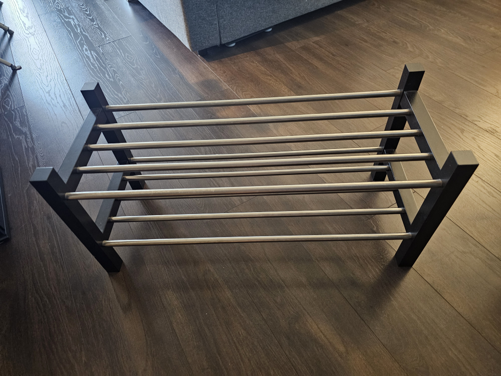 Black Metal Shoe Rack - photo 2
