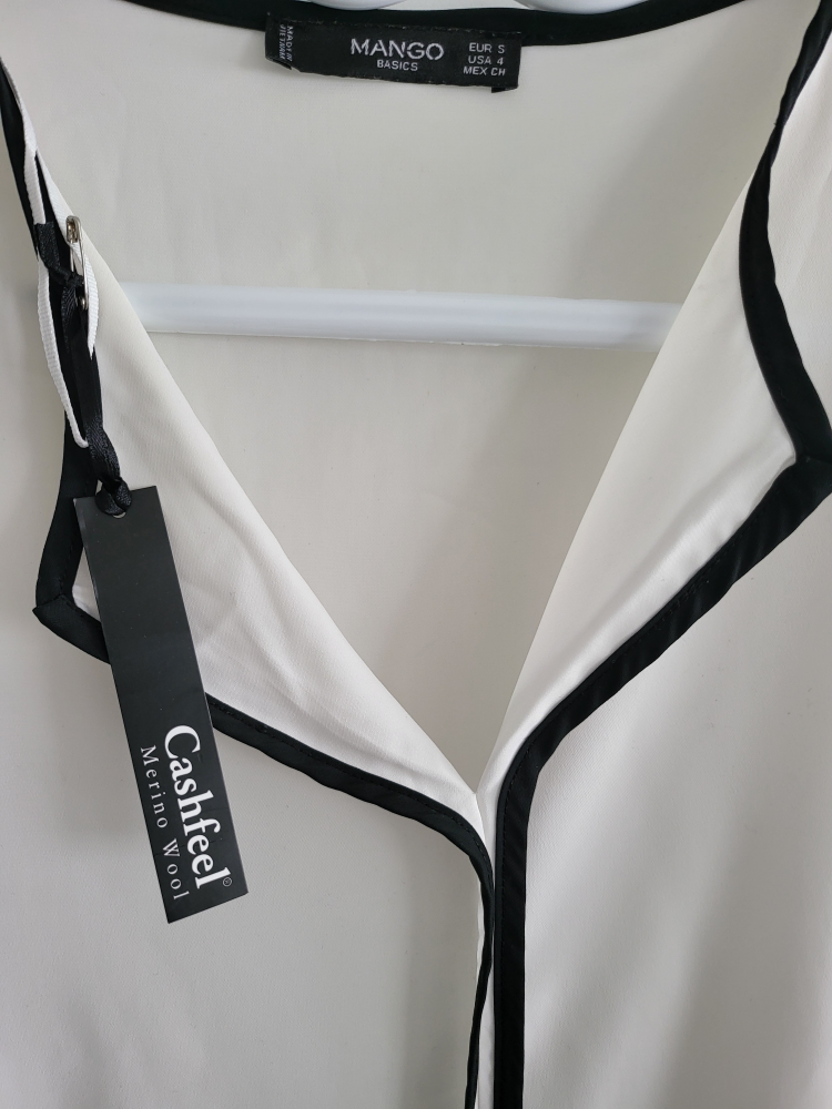 Mango Basics Women's White Blouse Size Small - photo 2