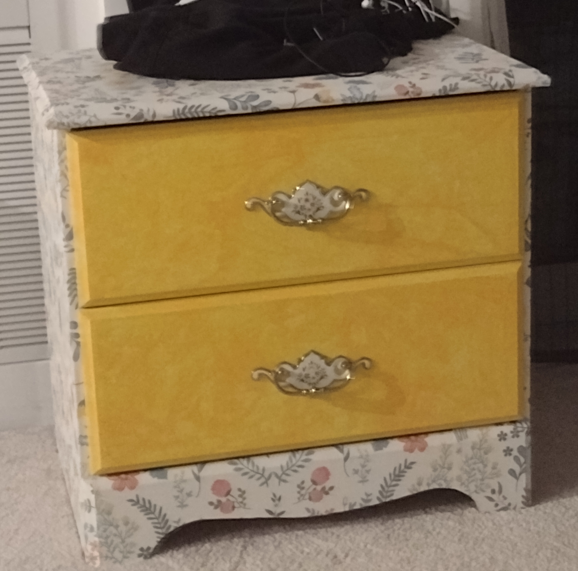 Upcycled Two-Drawer Nightstand