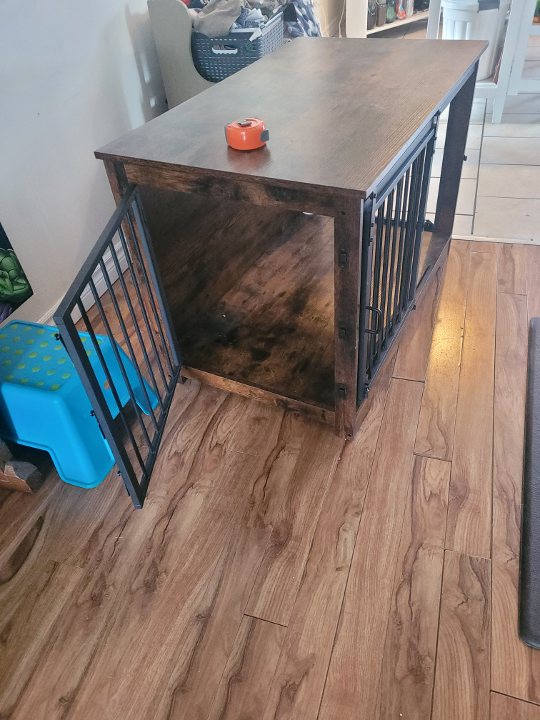 Wooden Dog Crate End Table - photo 2