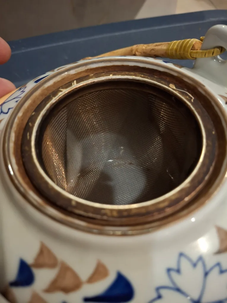 Vintage Asian Tea Set - Blue and Brown Floral Design image indicator(5)