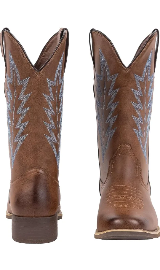 J's.o.l.e Women's Western Cowboy Boots Embroidered- US 11, Brown image indicator(9)