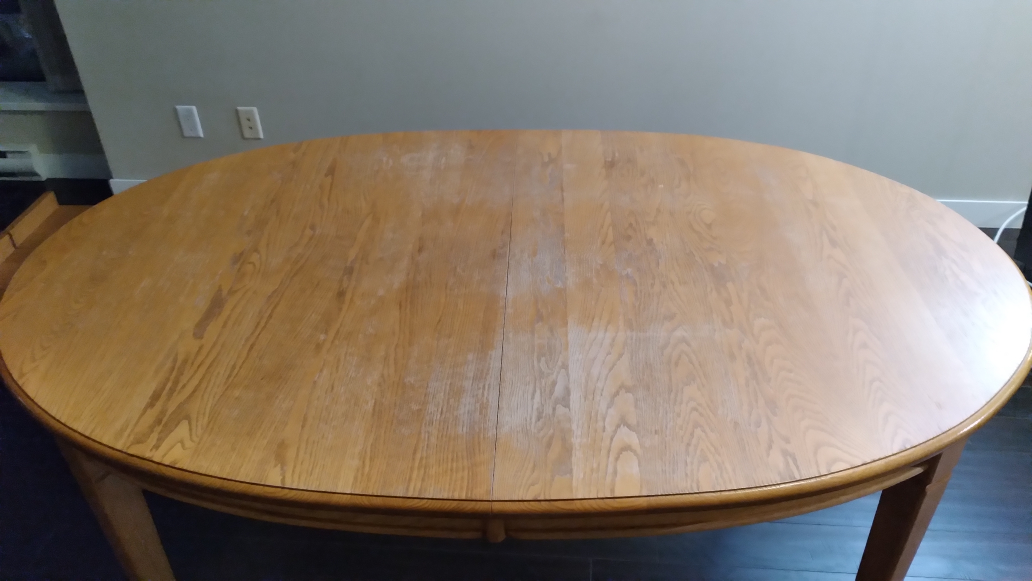 Oak Dining Table and Six Chairs
