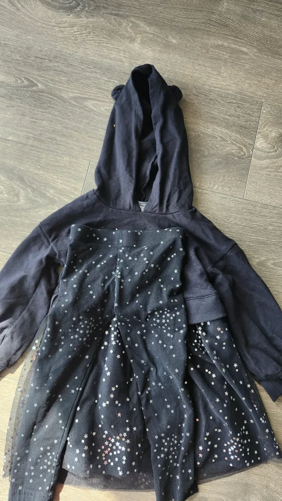 Carter's Girls' Size 2T Black Hoodie and Leggings Set image indicator(2)