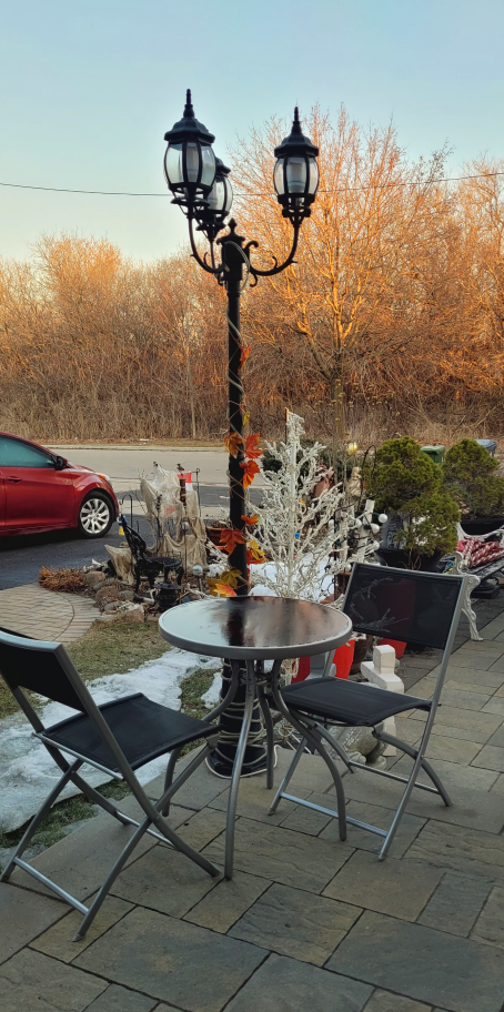 3-Piece Patio Set: Table and Two Folding Chairs