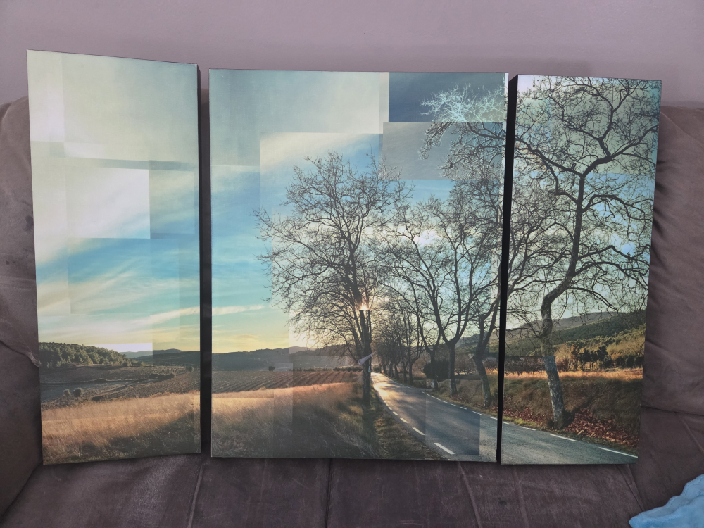 Triptych Canvas Wall Art - Countryside Road