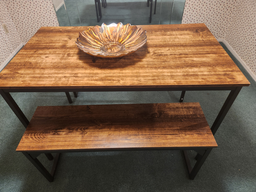 Dining Table Set with Two Benches - photo 2