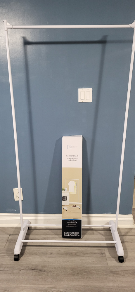 Mainstays Garment Rack with wheels - White - photo 2