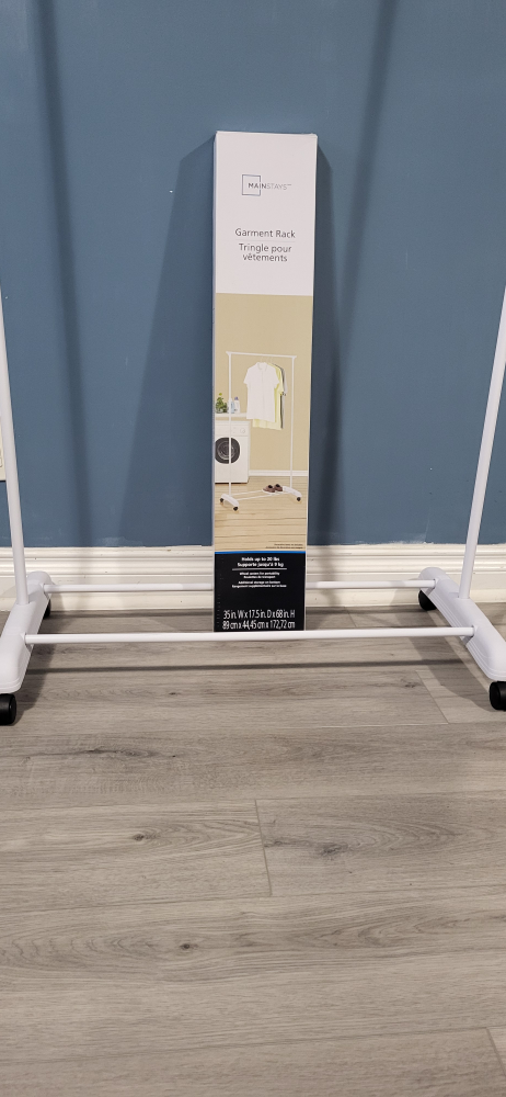 Mainstays Garment Rack with wheels - White - photo 3