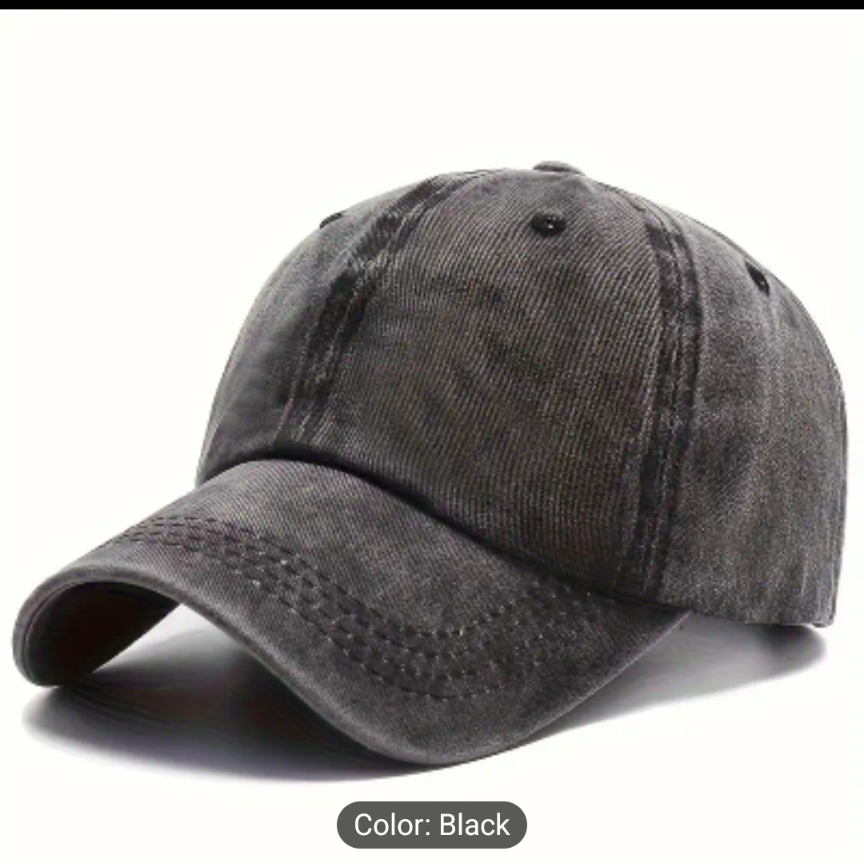 Adjustable Baseball Cap - One Size Fits Most