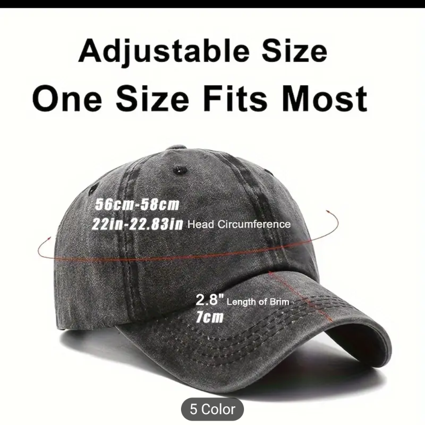 Adjustable Baseball Cap - One Size Fits Most - photo 3