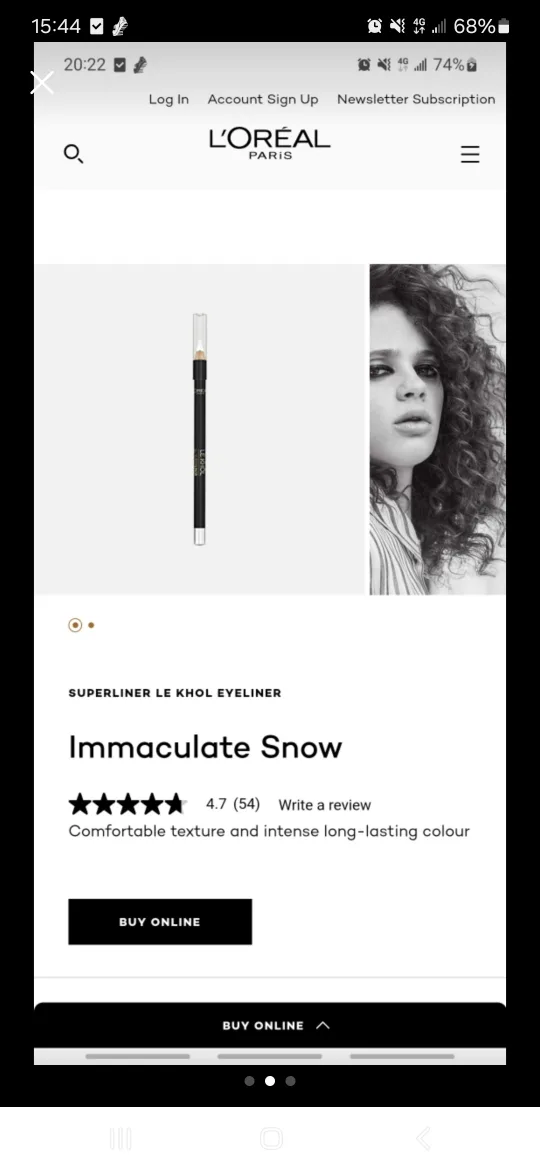 L'oreal Le Khol Natural White Eyeliner (Brand New) image indicator(2)