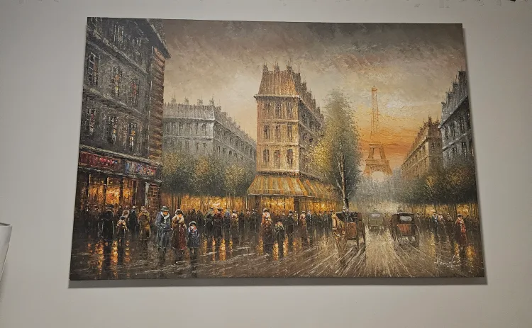 Parisian Street Scene Oil Painting image indicator(2)