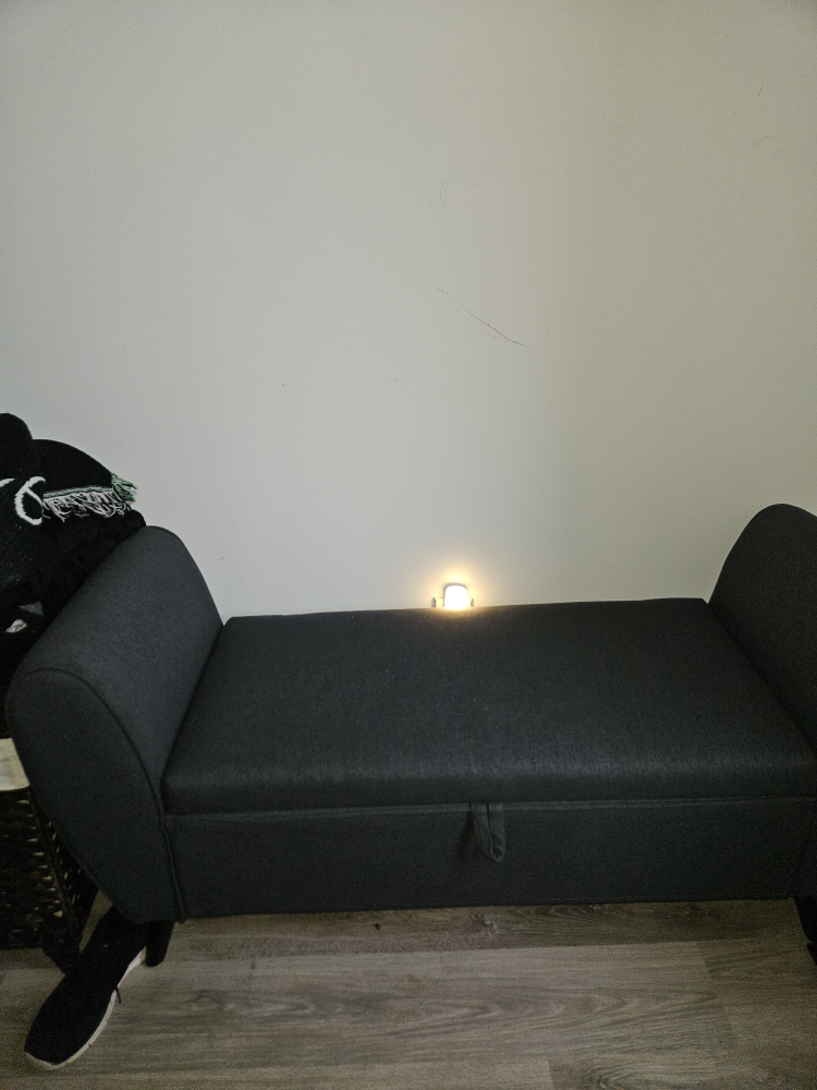 Dark Gray Storage Bench - photo 2