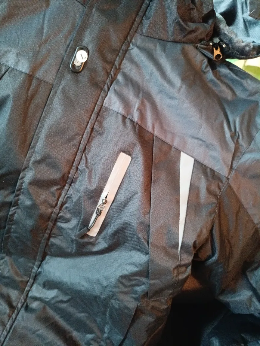 Men's Black Waterproof Windbreaker Jacket image indicator(2)