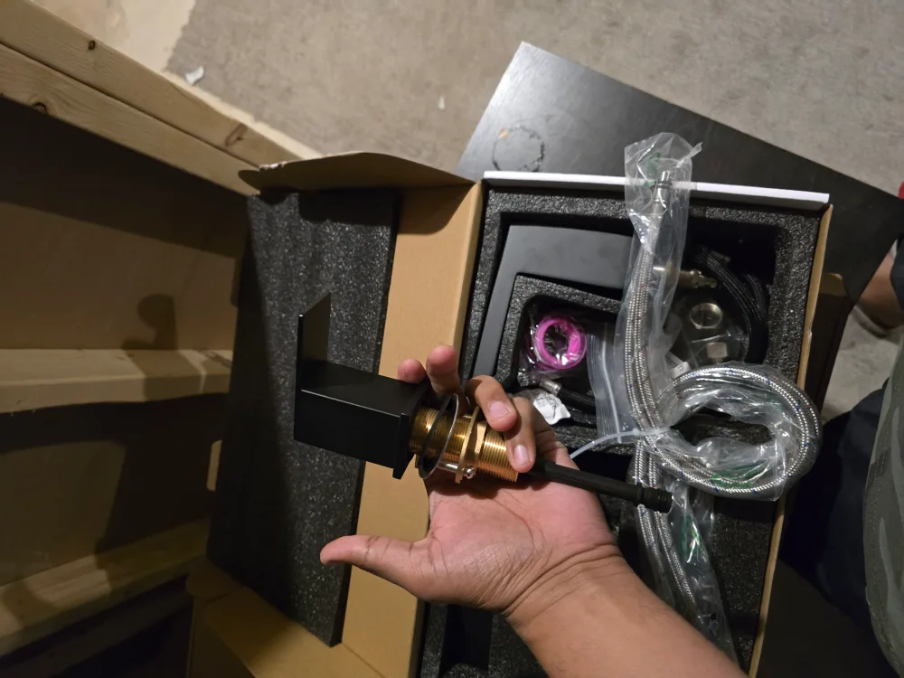 Hoimpro 8 inch Widespread Bathroom Faucet Matte Black image indicator(3)