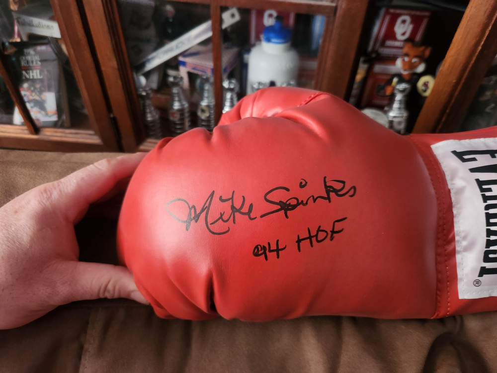 Autographed Mike Spinks Boxing Glove