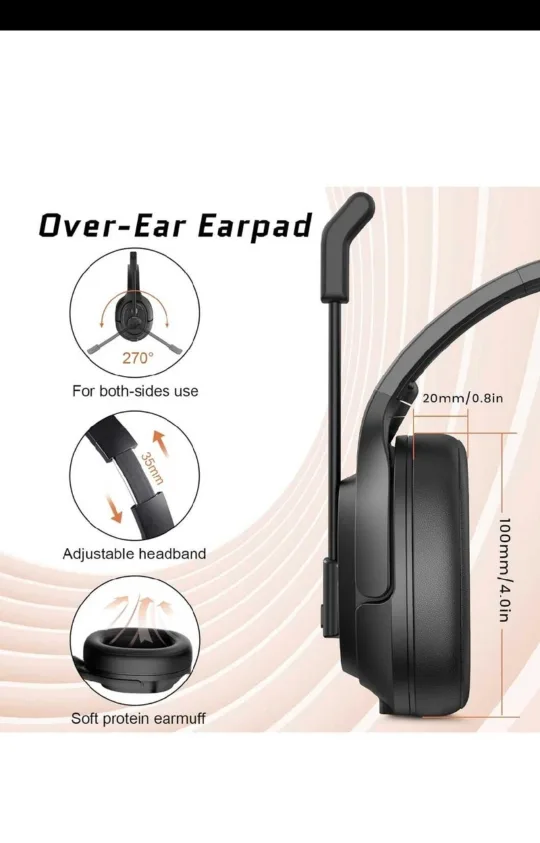 EKSA Noise Cancelling Trucker Headset image indicator(8)