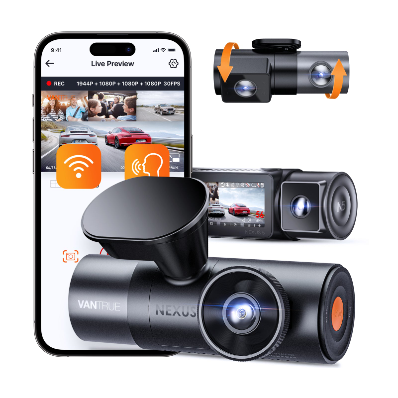 Vanture Nexus 4-Channel Dashcam - 360° All-Around Protection