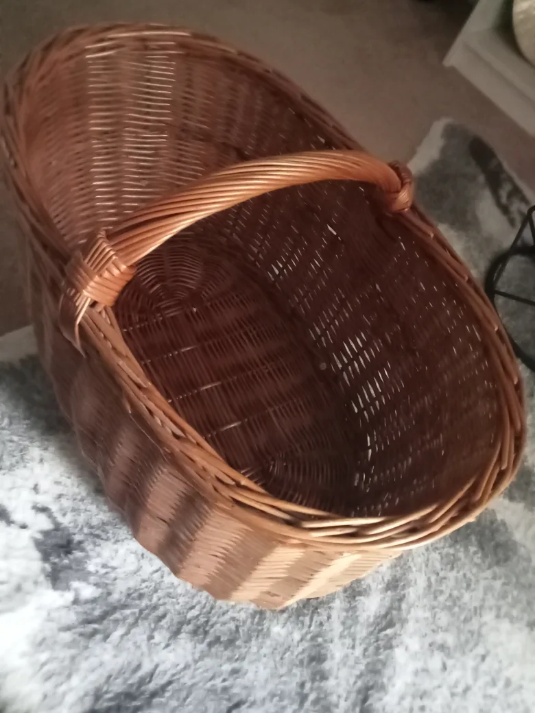 💚 Large Wicker Basket with Handle image indicator(3)