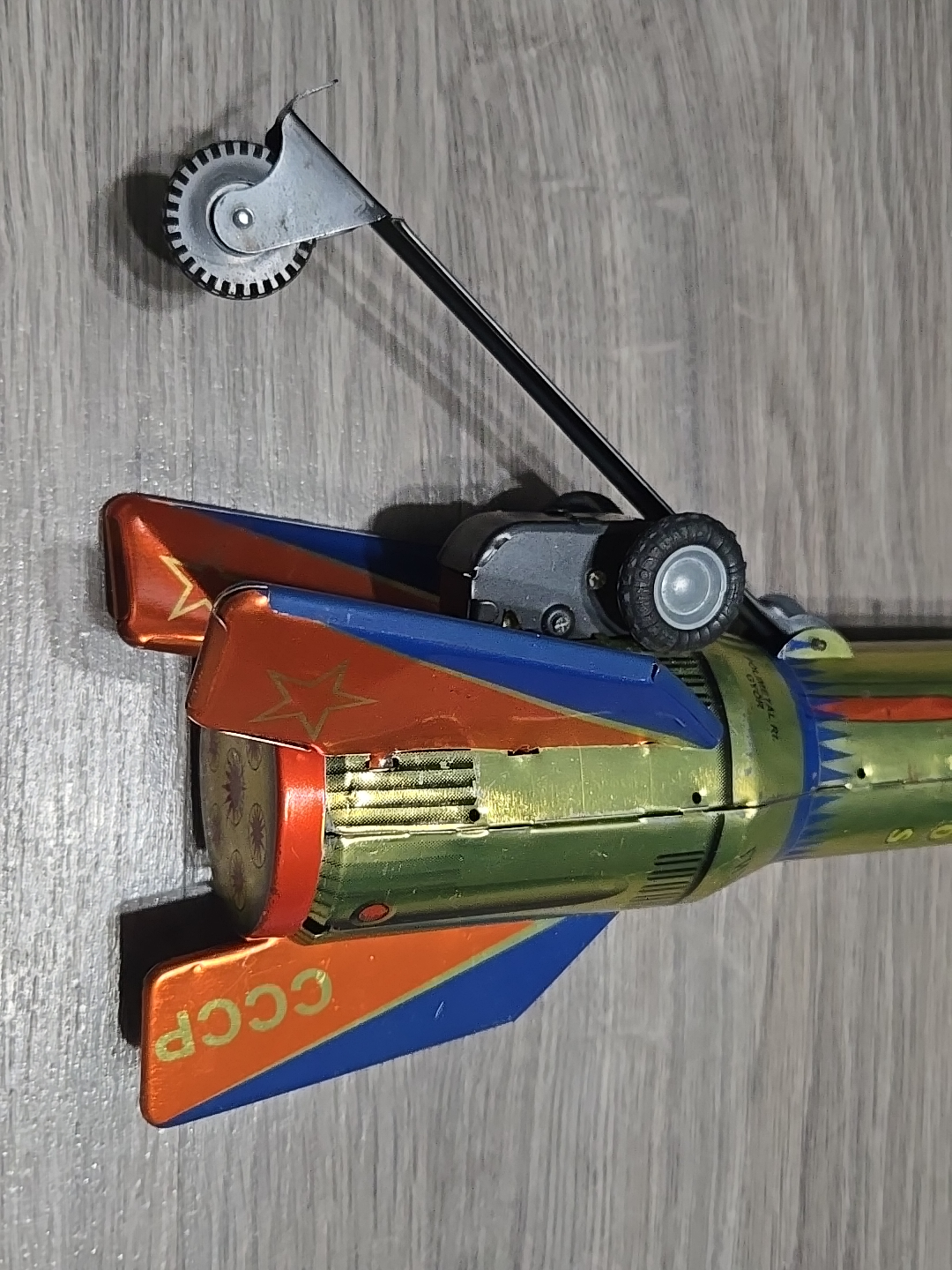 Vintage Interkosmos USSR Rocket Tin Toy - photo 4