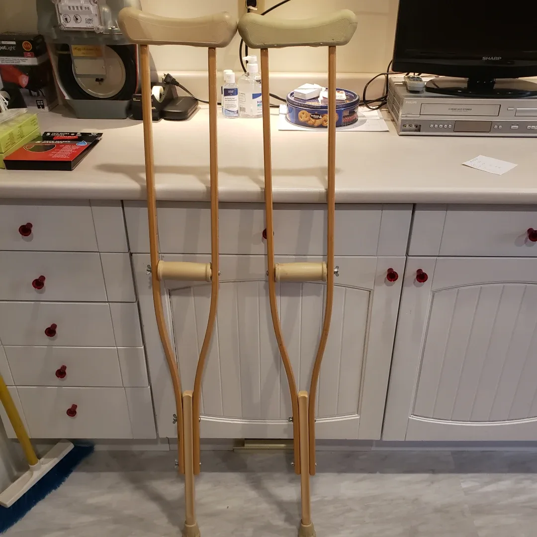 Assorted Crutches - Wooden & Medical Aluminium