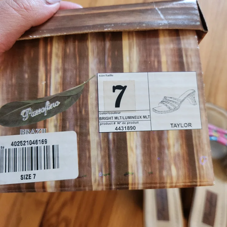 Passofino Women's Size 7 Multicoloured Slip On Heels image indicator(4)