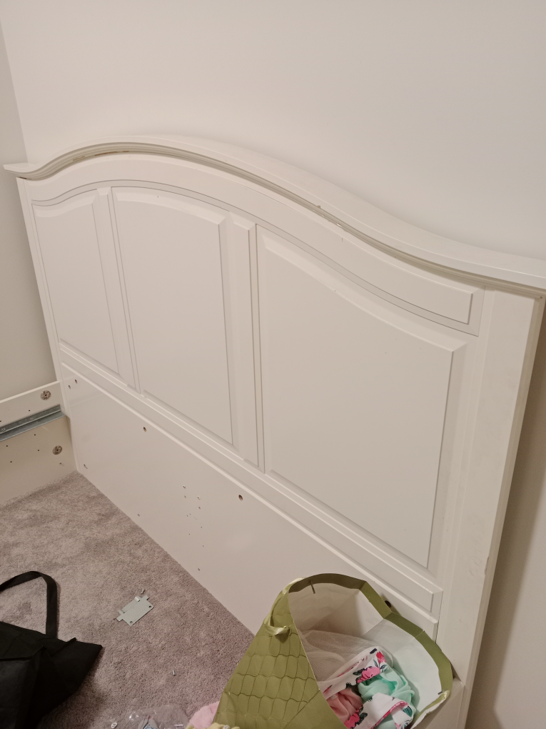 White Queen Headboard and Nightstand - photo 4