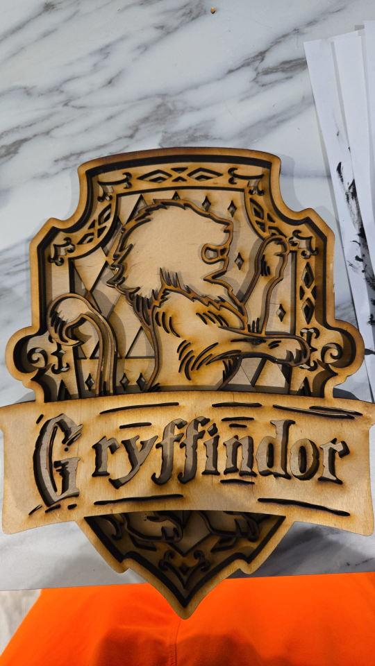 Gryffindor House Crest Wooden Wall Hanging