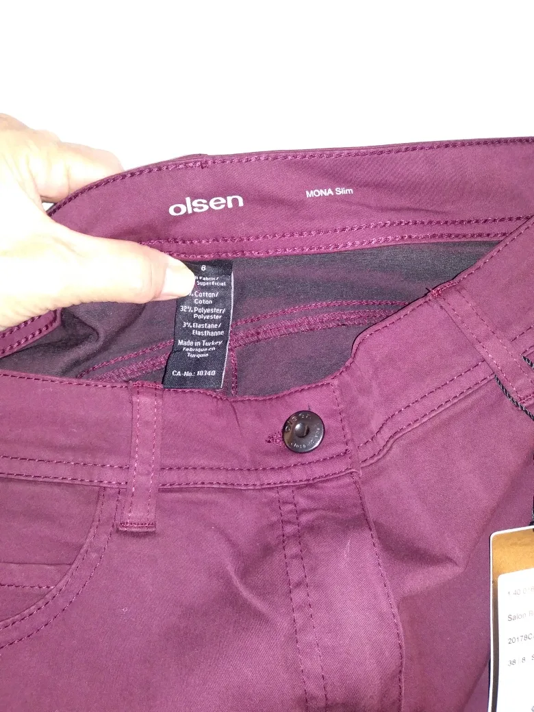 Olsen Mona Slim Power Stretch Pants - Size 8 image indicator(3)