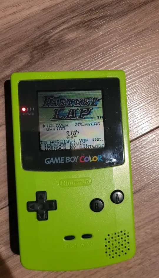 Lime Green Game Boy Color with Game image indicator(3)