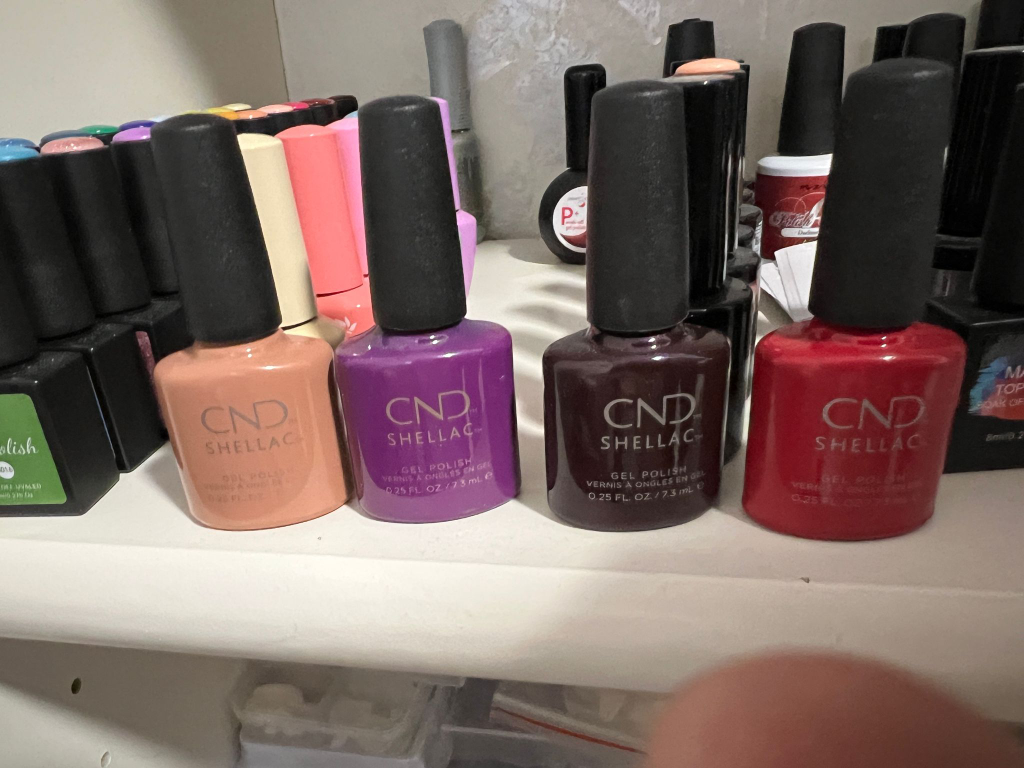 4 CND Shellac Gel Polish Bottles