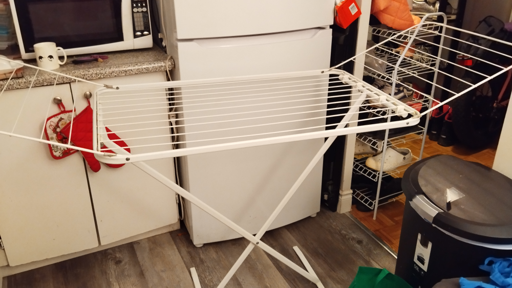 White Foldable Clothes Drying Rack